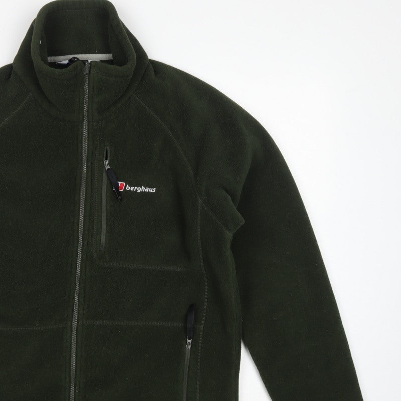 Berghaus Men’s Green M Fleece Full Zip Hiking Jacket Pockets