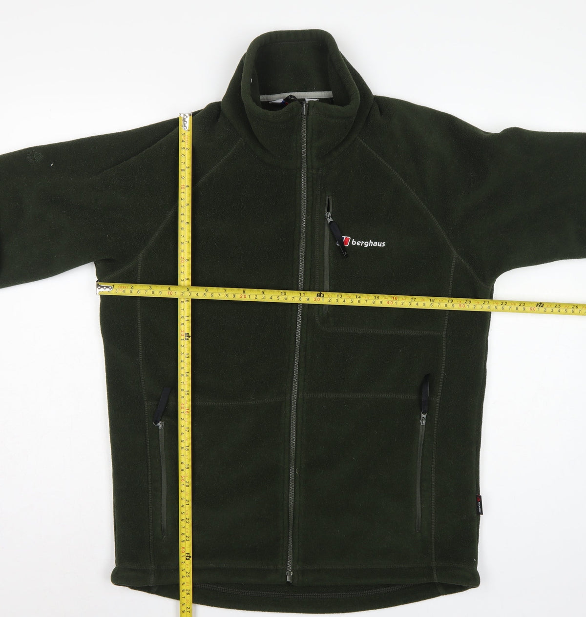 Berghaus Men’s Green M Fleece Full Zip Hiking Jacket Pockets