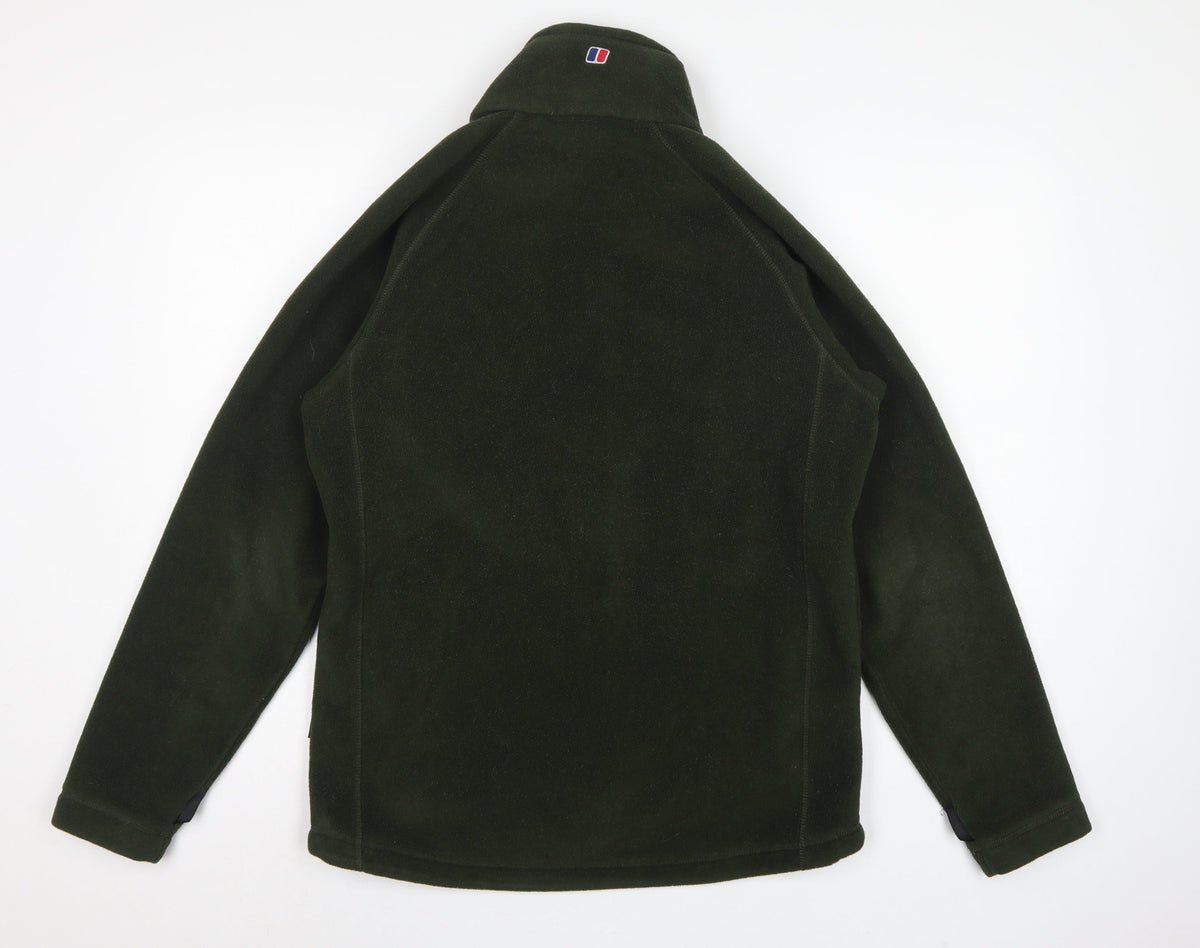 Berghaus Men’s Green M Fleece Full Zip Hiking Jacket Pockets
