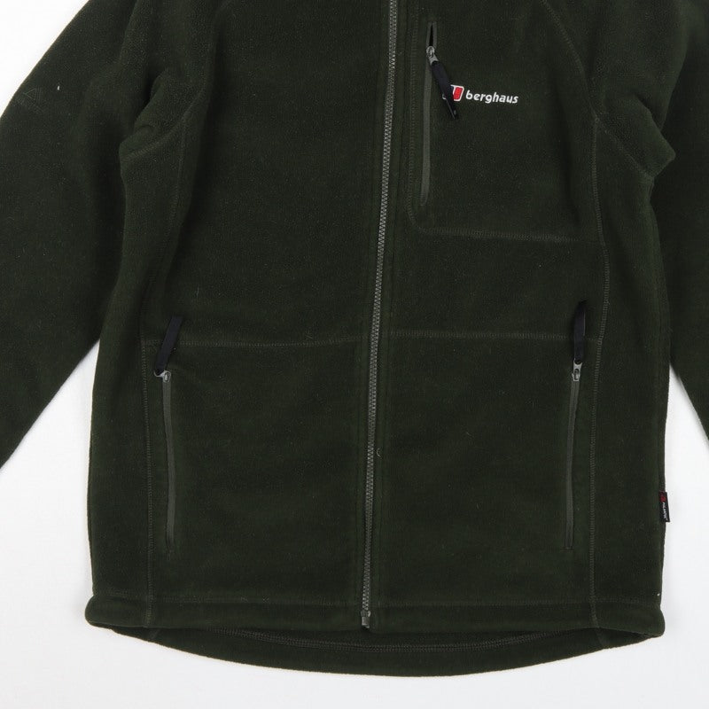 Berghaus Men’s Green M Fleece Full Zip Hiking Jacket Pockets
