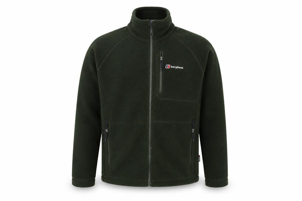 Berghaus Men’s Green M Fleece Full Zip Hiking Jacket Pockets