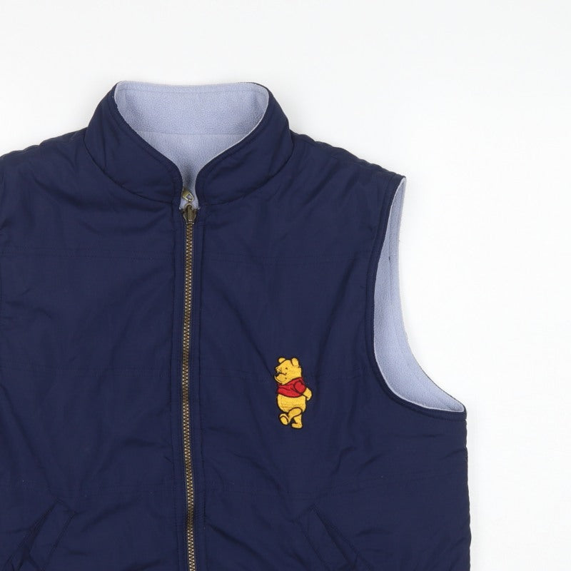 Disney Store Teens Blue M Winnie the Pooh Fleece-Lined Bodywarmer