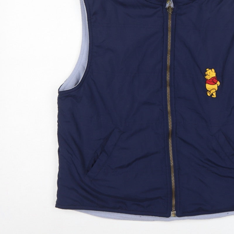 Disney Store Teens Blue M Winnie the Pooh Fleece-Lined Bodywarmer