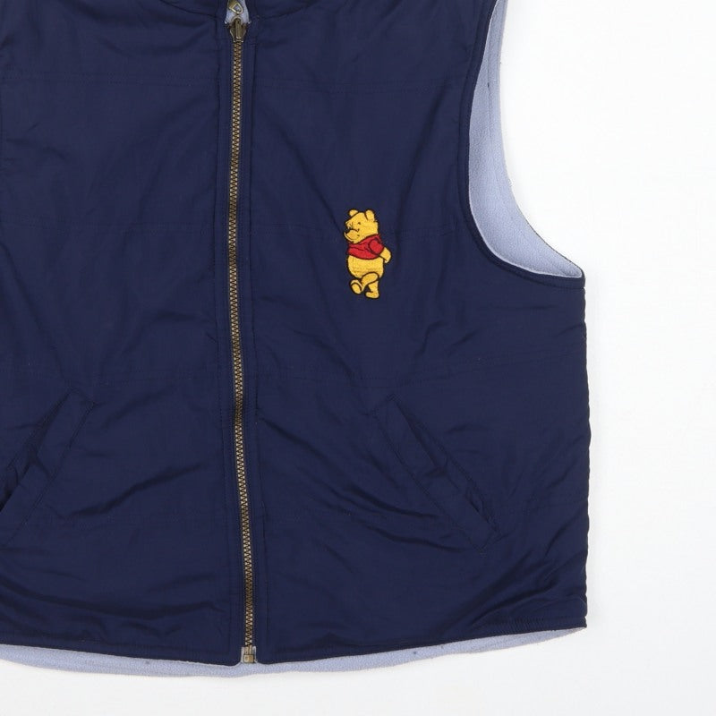 Disney Store Teens Blue M Winnie the Pooh Fleece-Lined Bodywarmer