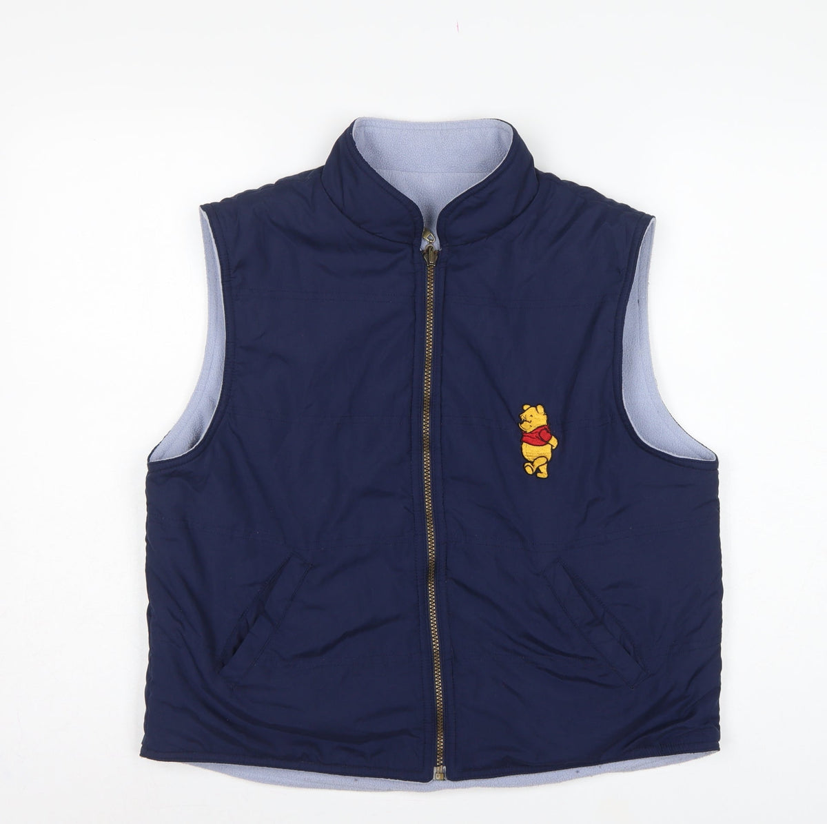Disney Store Teens Blue M Winnie the Pooh Fleece-Lined Bodywarmer