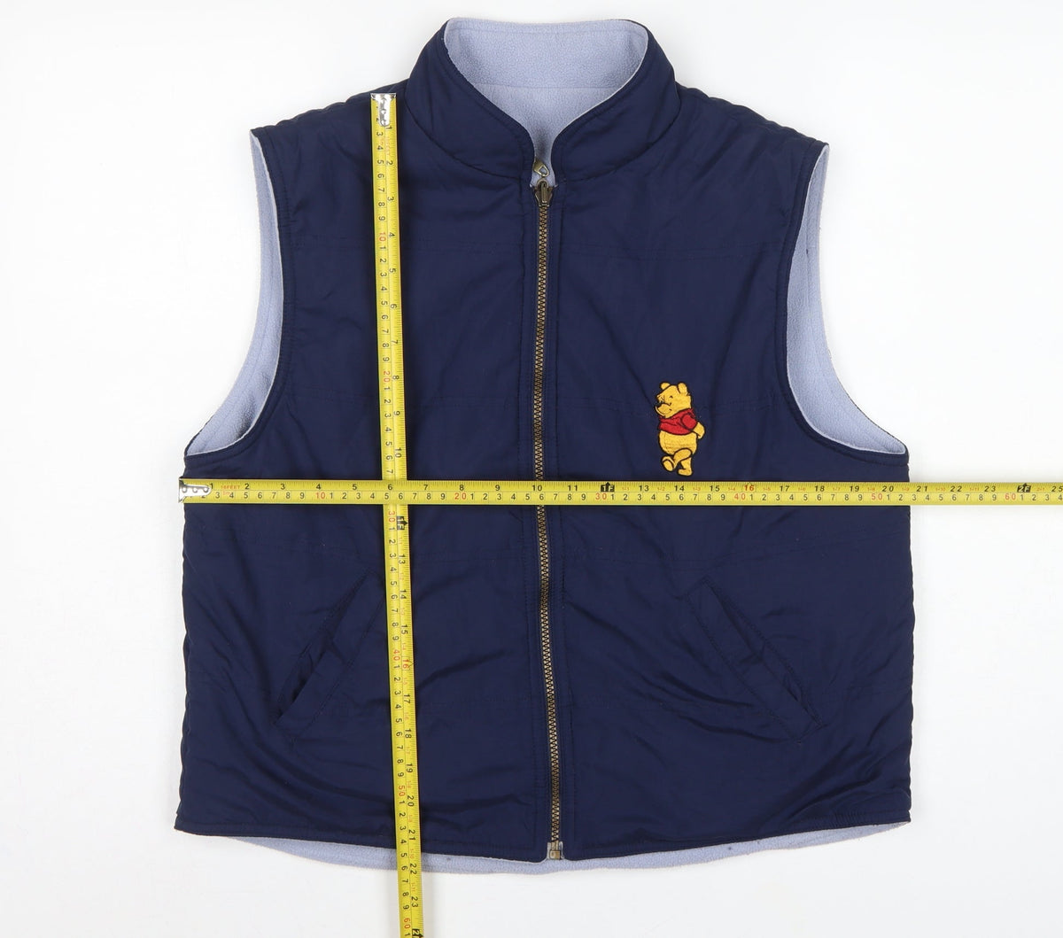 Disney Store Teens Blue M Winnie the Pooh Fleece-Lined Bodywarmer