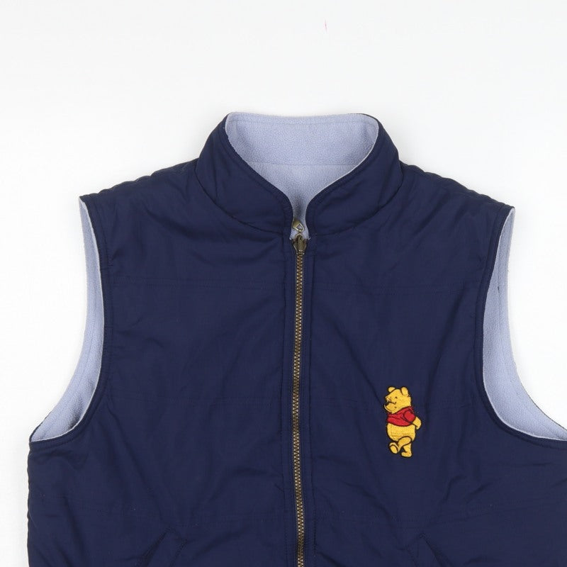 Disney Store Teens Blue M Winnie the Pooh Fleece-Lined Bodywarmer