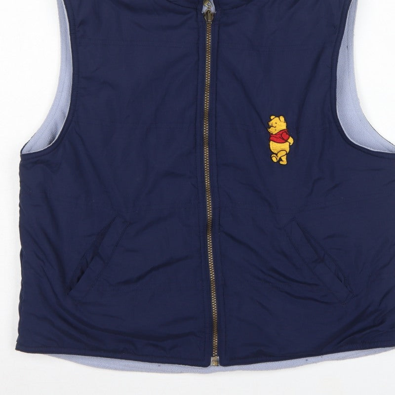 Disney Store Teens Blue M Winnie the Pooh Fleece-Lined Bodywarmer