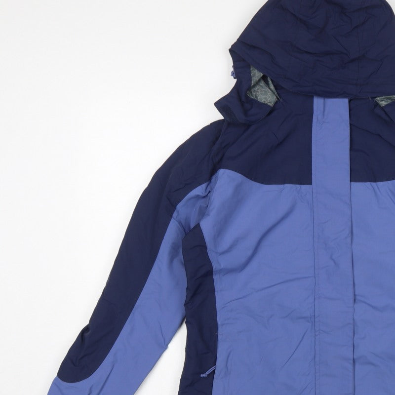 Peter Storm Women’s Blue Hooded Rain Jacket Size 12 Outdoor