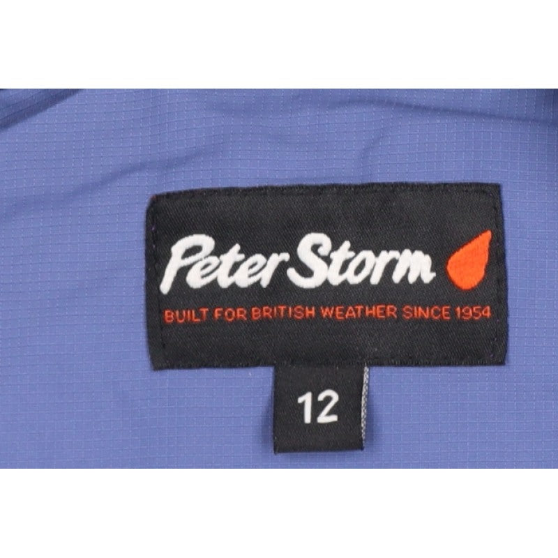 Peter Storm Women’s Blue Hooded Rain Jacket Size 12 Outdoor
