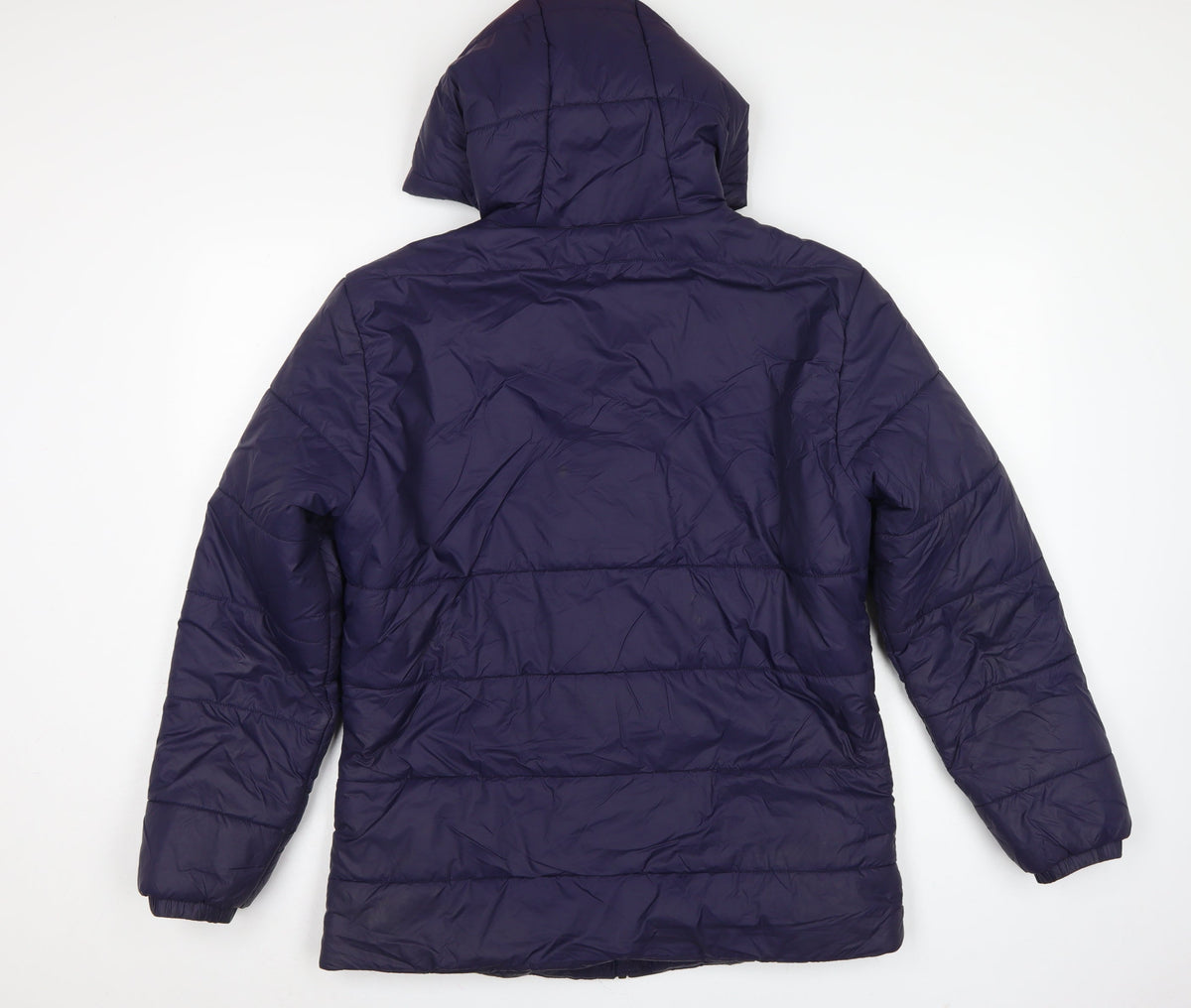 Puma Men’s Blue M Hooded Puffer Jacket Quilted Full Zip