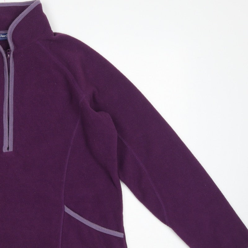 Peter Storm Women Purple UK 14 1/4 Zip Fleece Pullover Sweatshirt