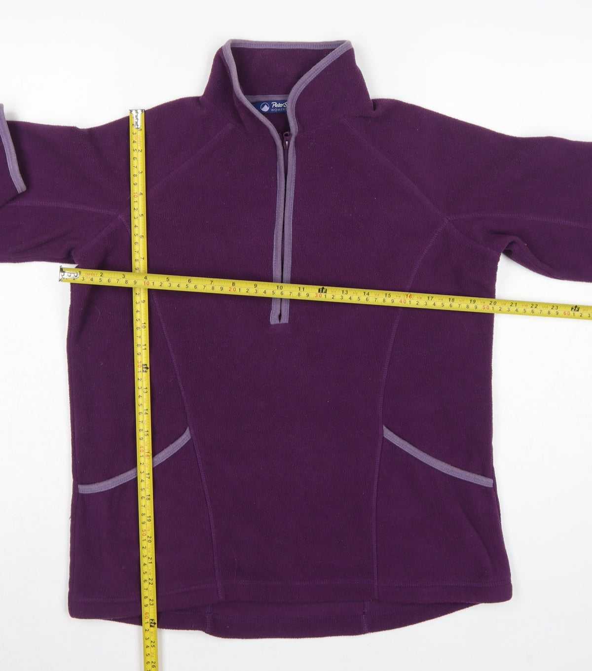 Peter Storm Women Purple UK 14 1/4 Zip Fleece Pullover Sweatshirt