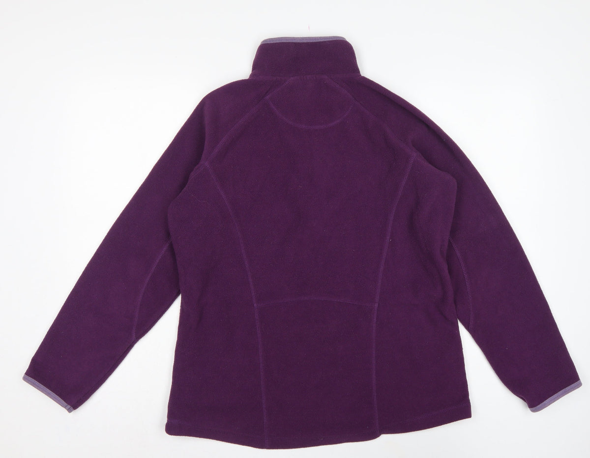 Peter Storm Women Purple UK 14 1/4 Zip Fleece Pullover Sweatshirt