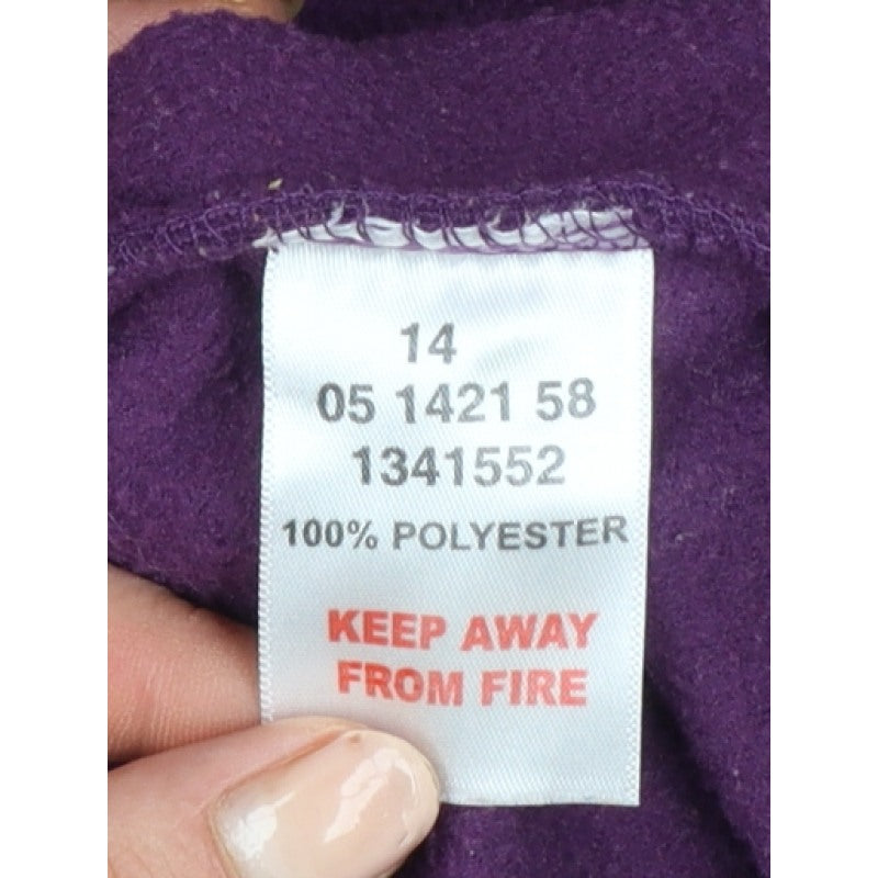 Peter Storm Women Purple UK 14 1/4 Zip Fleece Pullover Sweatshirt