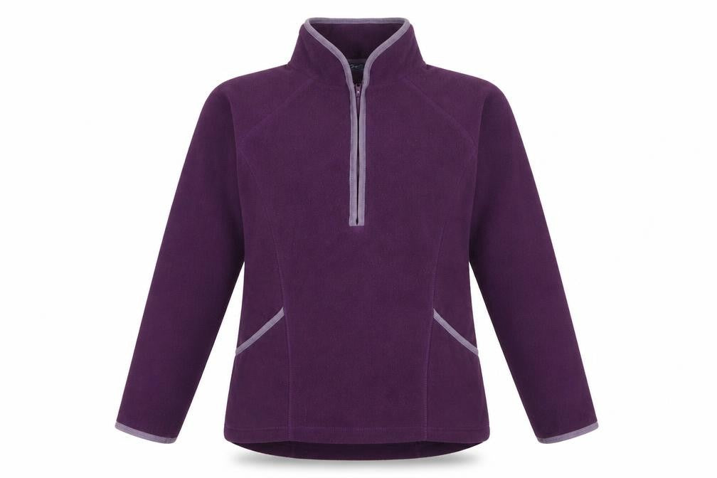 Peter Storm Women Purple UK 14 1/4 Zip Fleece Pullover Sweatshirt