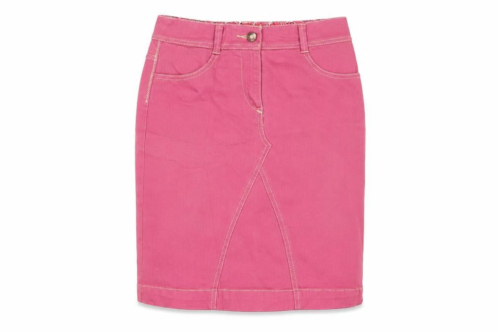 Boden Women’s Pink UK 6 Cotton Denim Pencil Knee Length Skirt