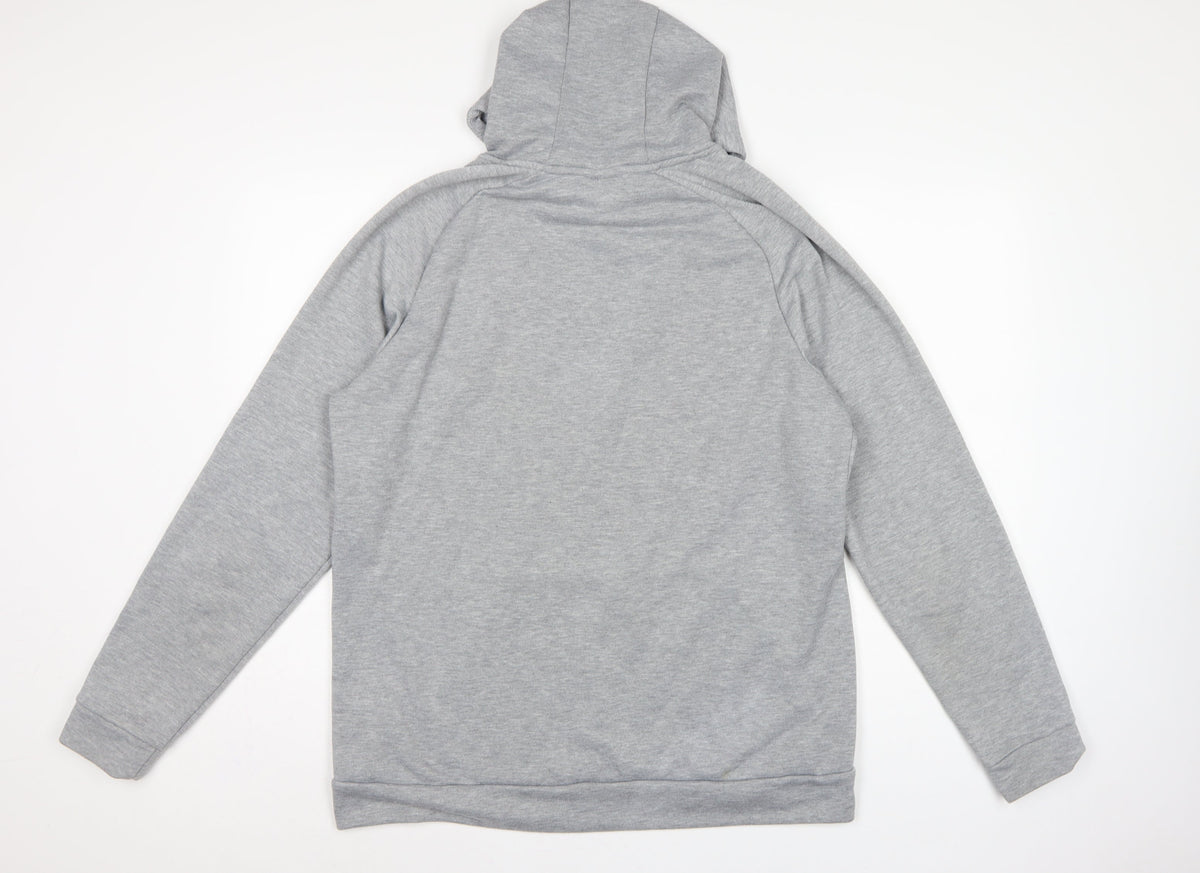 Nike Men’s Grey Large Dri-FIT Logo Pullover Hoodie