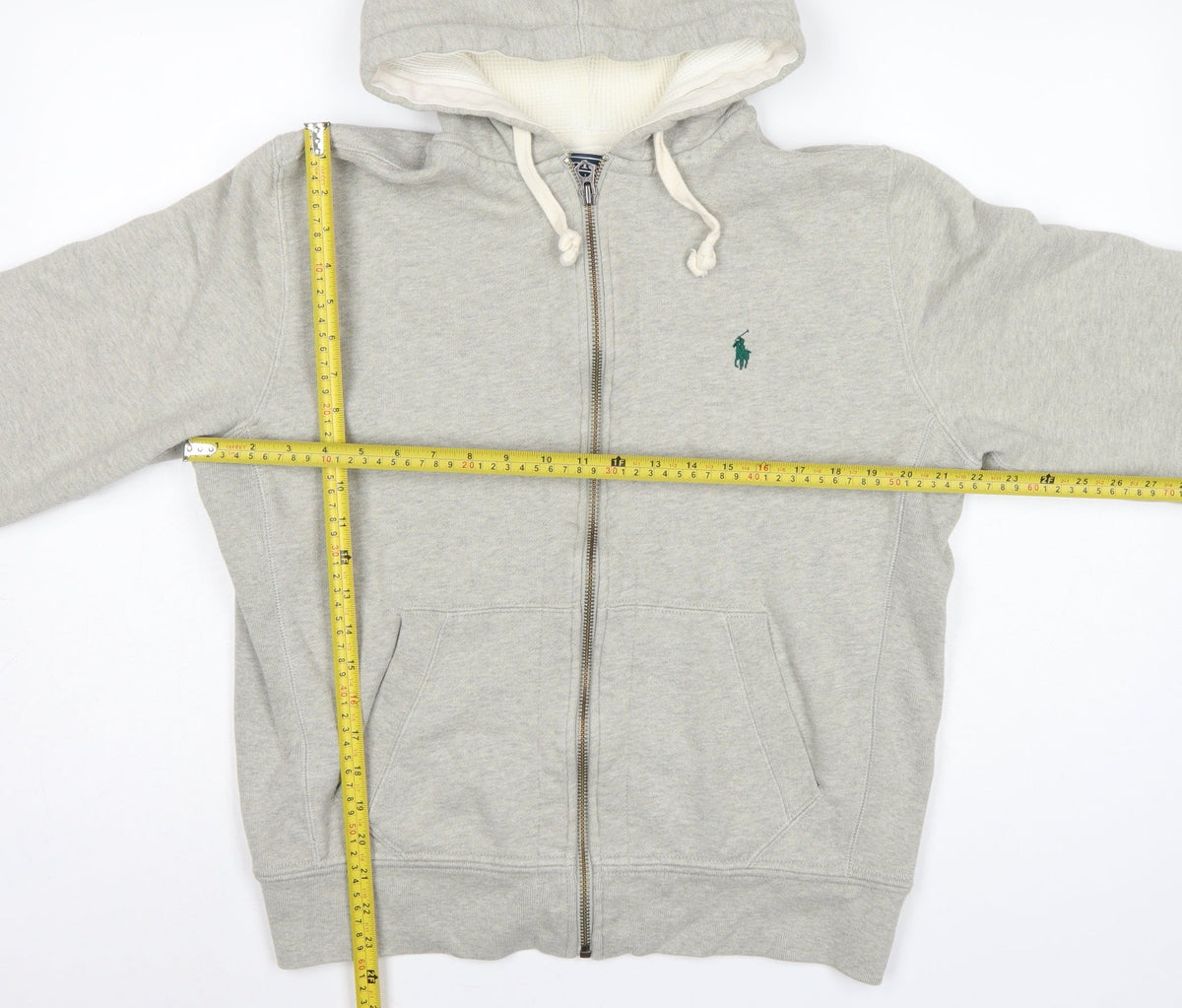Polo Ralph Lauren Men’s Grey M Full Zip Logo Hoodie Fleece