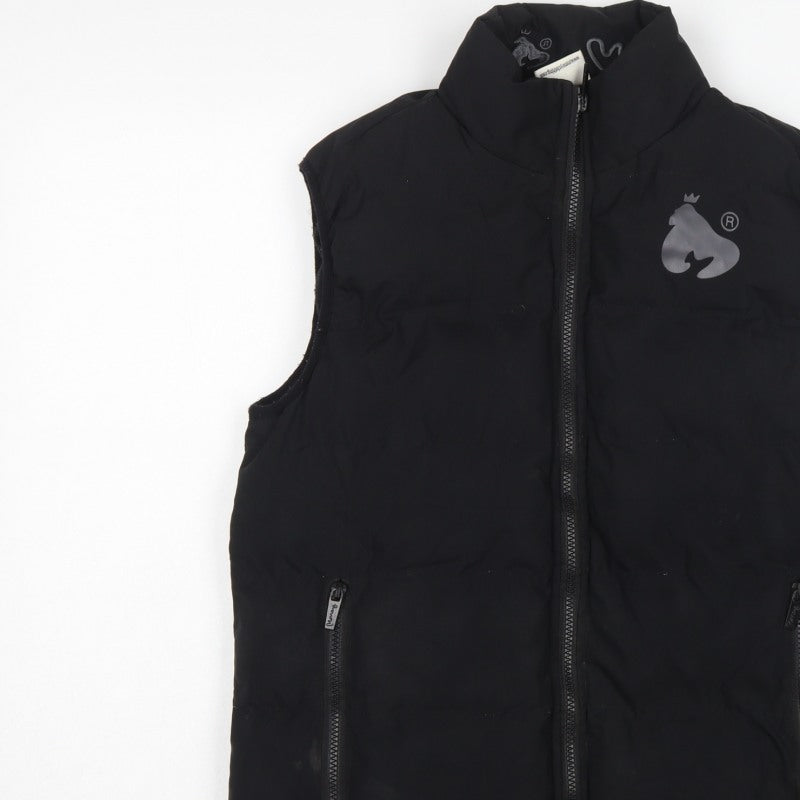 Mengo Teens Black XS Padded Puffer Waistcoat Full Zip