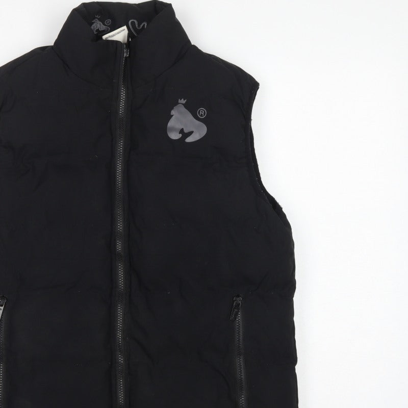 Mengo Teens Black XS Padded Puffer Waistcoat Full Zip