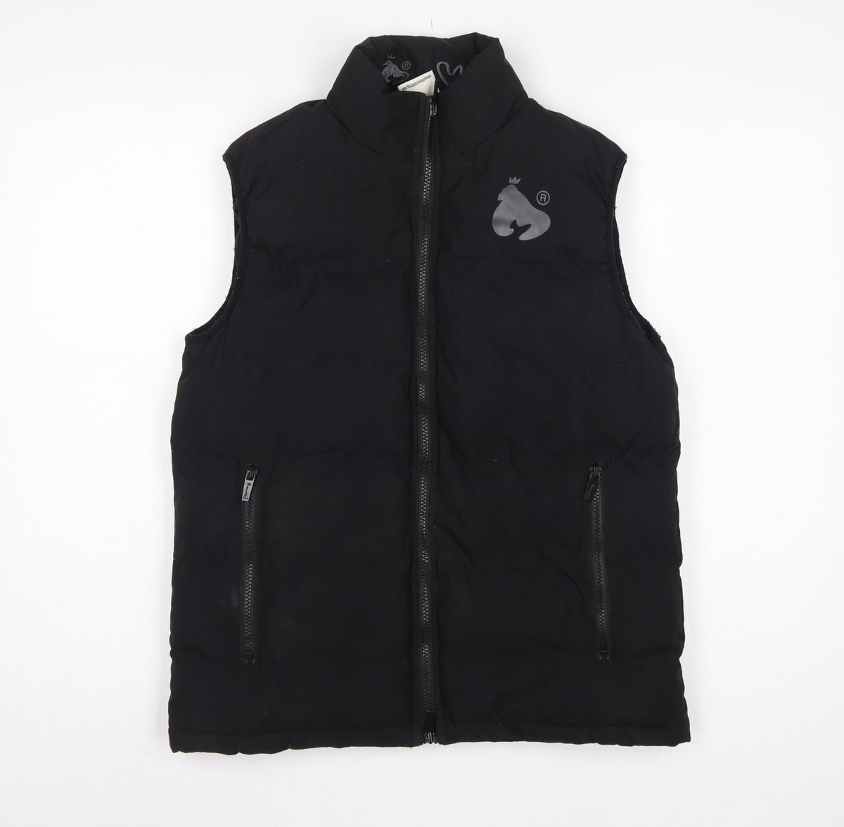 Mengo Teens Black XS Padded Puffer Waistcoat Full Zip