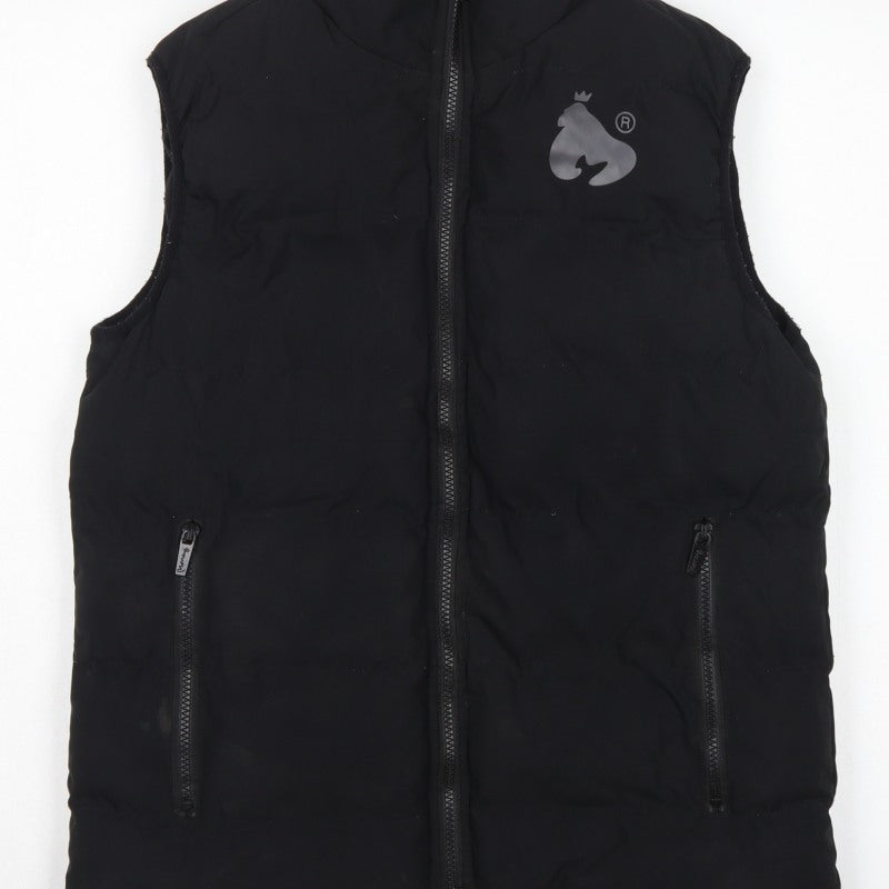 Mengo Teens Black XS Padded Puffer Waistcoat Full Zip