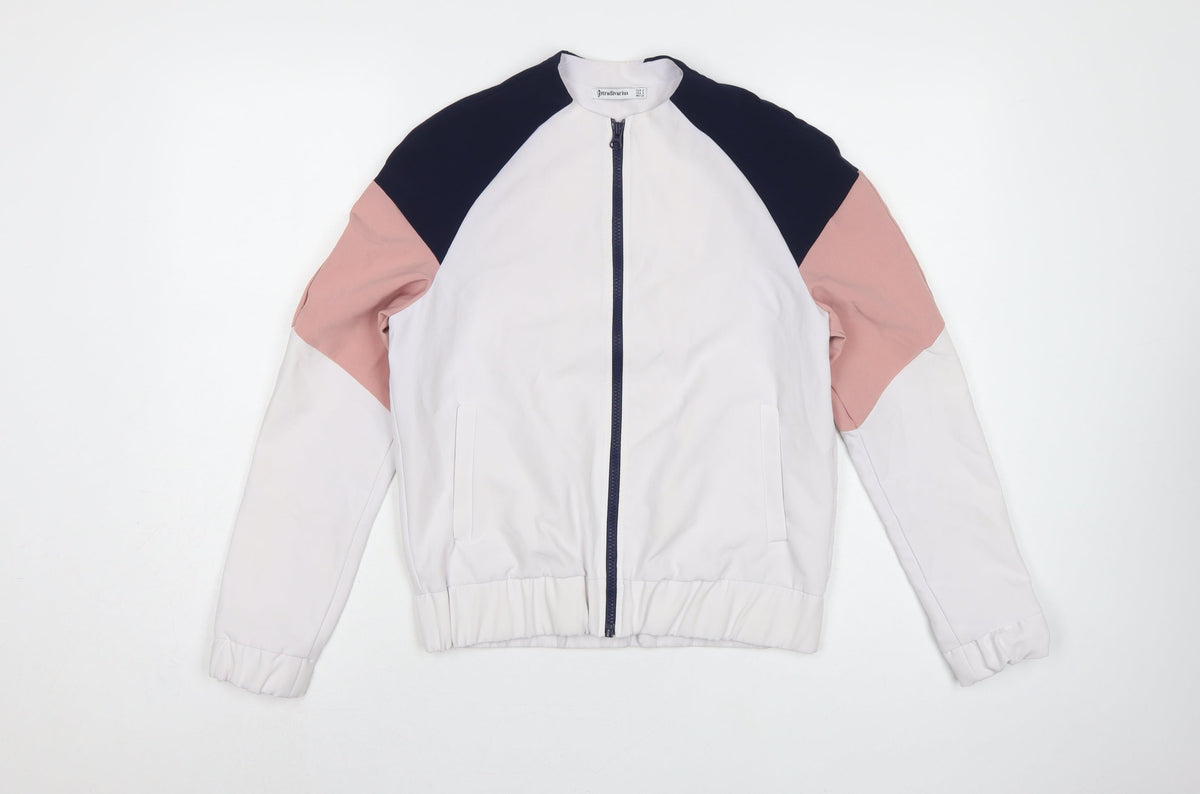 Stradivarius Women's Multicoloured UK 8 Bomber Jacket Full Zip