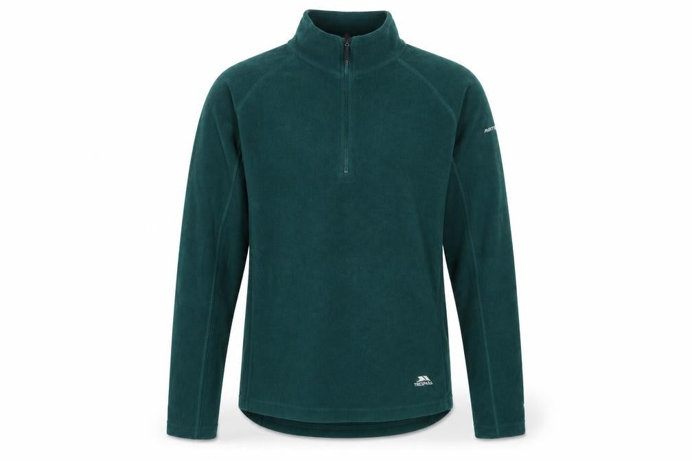 Trespass Mens Green L 1/4 Zip Fleece Sweatshirt