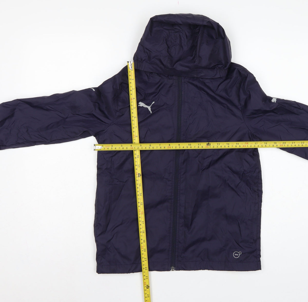 Puma Boys Blue 11-12 Years Windbreaker Hooded Full Zip Jacket