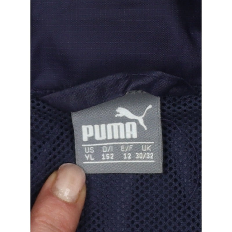 Puma Boys Blue 11-12 Years Windbreaker Hooded Full Zip Jacket