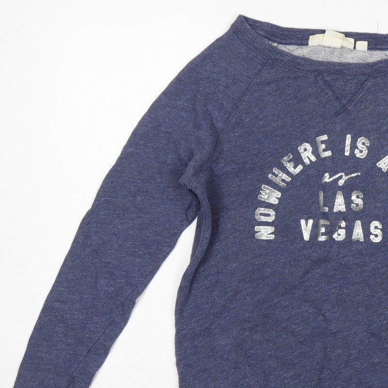 L.O.G.G. Women’s Blue XS Las Vegas Graphic Raglan Pullover Sweatshirt