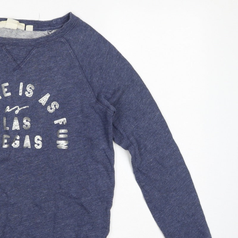 L.O.G.G. Women’s Blue XS Las Vegas Graphic Raglan Pullover Sweatshirt