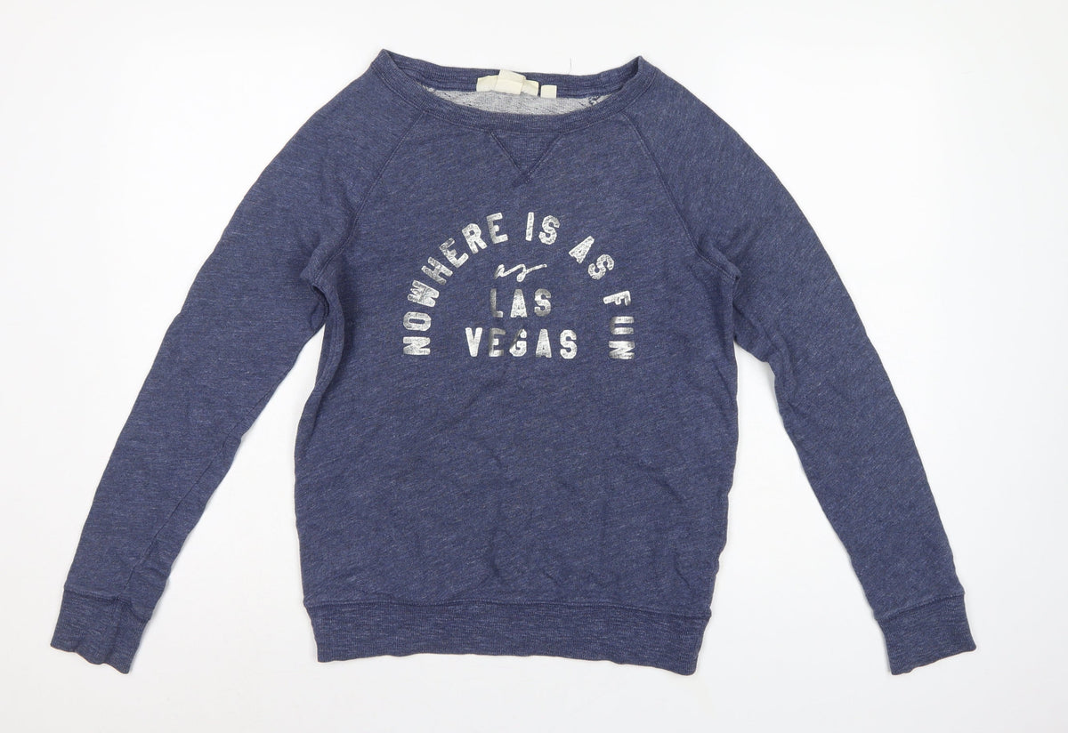 L.O.G.G. Women’s Blue XS Las Vegas Graphic Raglan Pullover Sweatshirt