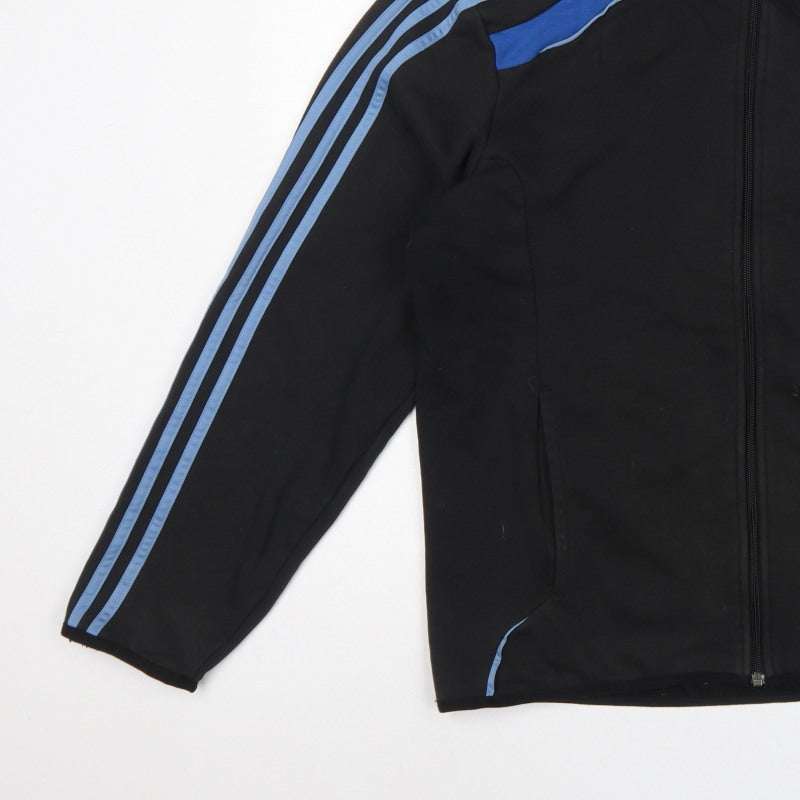 Additional view of Adidas Men’s Black Blue M Full Zip Climacool Hooded Sports Hoodie