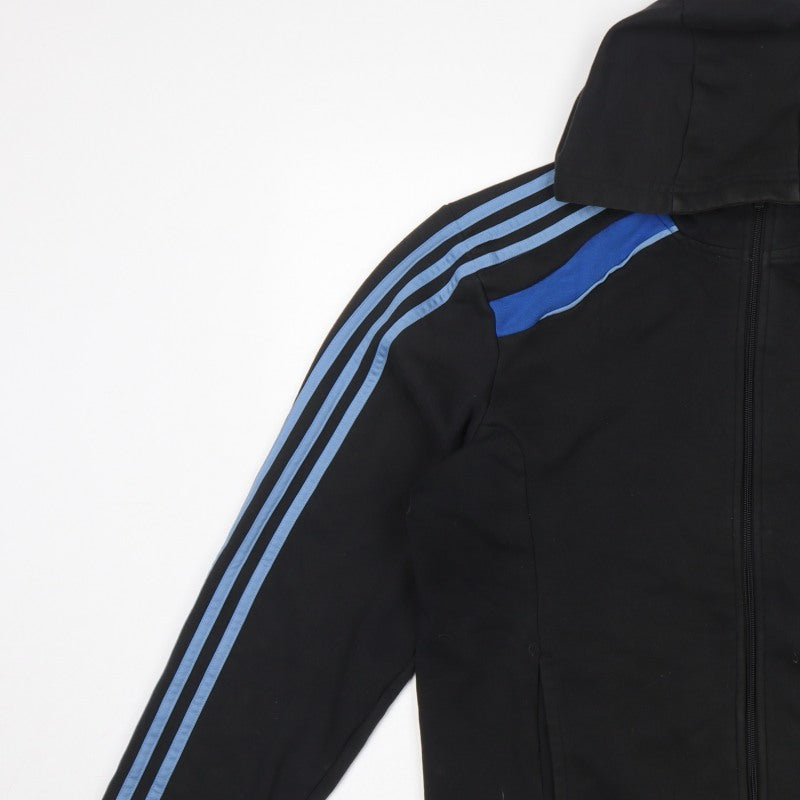 Additional view of Adidas Men’s Black Blue M Full Zip Climacool Hooded Sports Hoodie