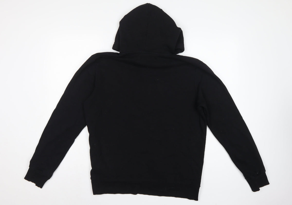 Jack & Jones Men’s Black L Logo Graphic Pullover Hoodie