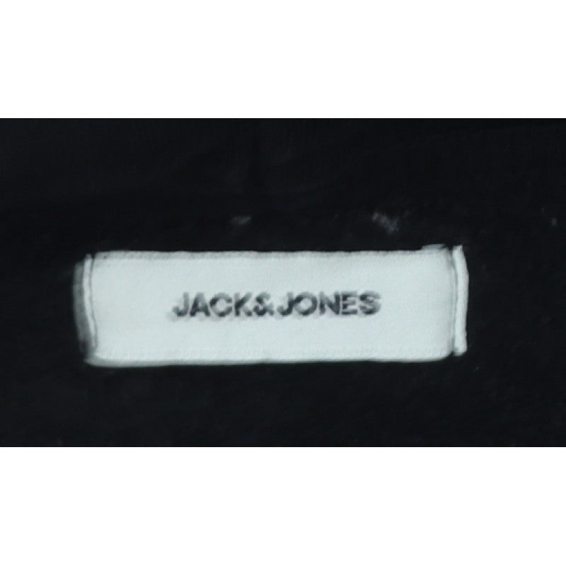 Jack & Jones Men’s Black L Logo Graphic Pullover Hoodie