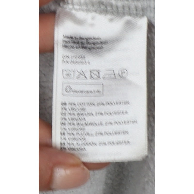 H&M Women Grey M Pullover Hoodie Drawstring Kangaroo Pocket