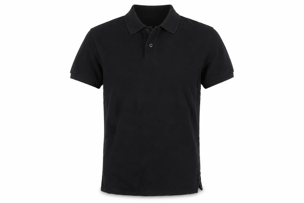 Front view of Lyle & Scott Men’s Black M Short Sleeve Logo Pique Polo Shirt