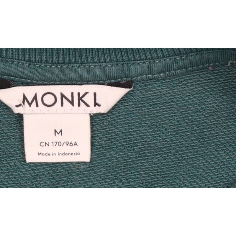 Monki Women’s Green Size 12 Relaxed Crew Neck Pullover Sweatshirt