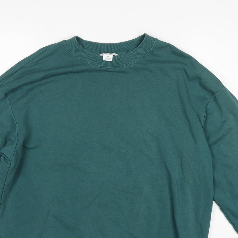 Monki Women’s Green Size 12 Relaxed Crew Neck Pullover Sweatshirt