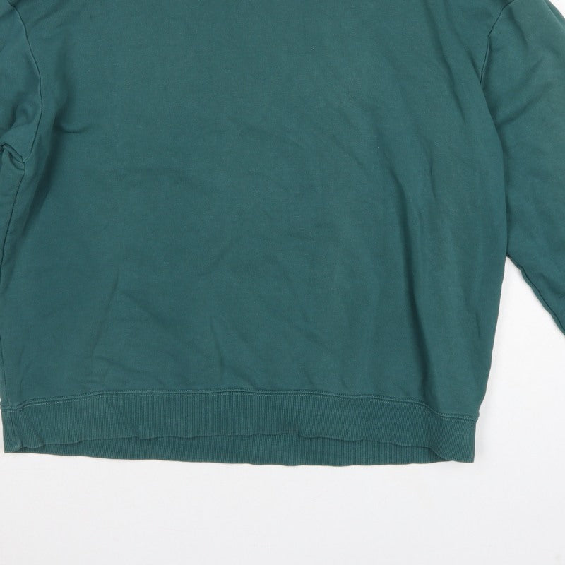 Monki Women’s Green Size 12 Relaxed Crew Neck Pullover Sweatshirt