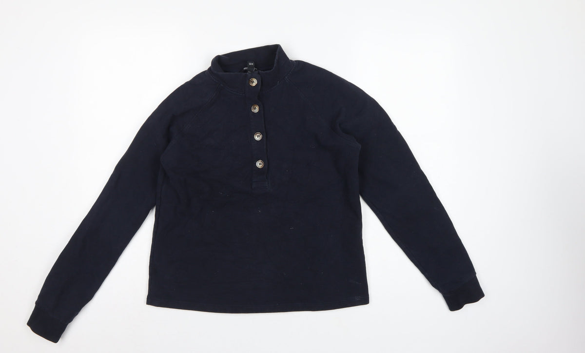 Baukjen Women’s Navy Blue UK 8 Henley Button Sweatshirt