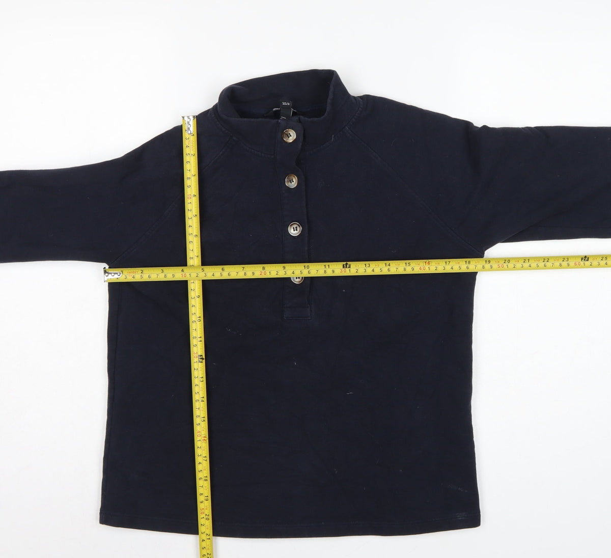 Baukjen Women’s Navy Blue UK 8 Henley Button Sweatshirt