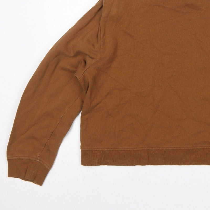 Whistles Women's Brown M Pullover Crew Neck Cotton Sweatshirt