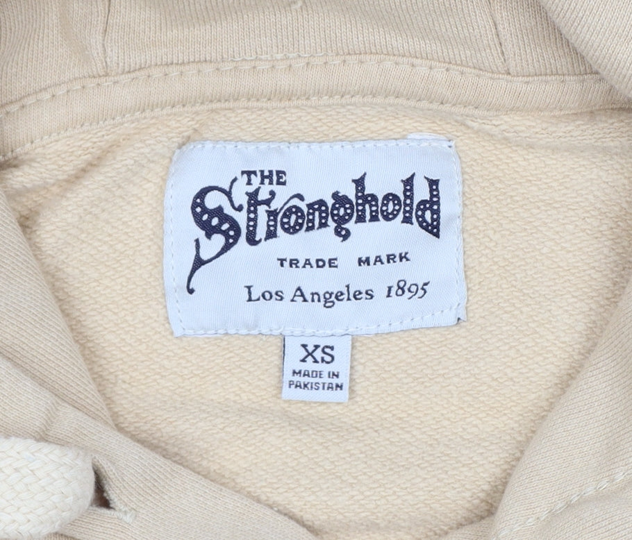 Additional view of The Stronghold Men’s Beige XS Pullover Hoodie Venice CA Logo