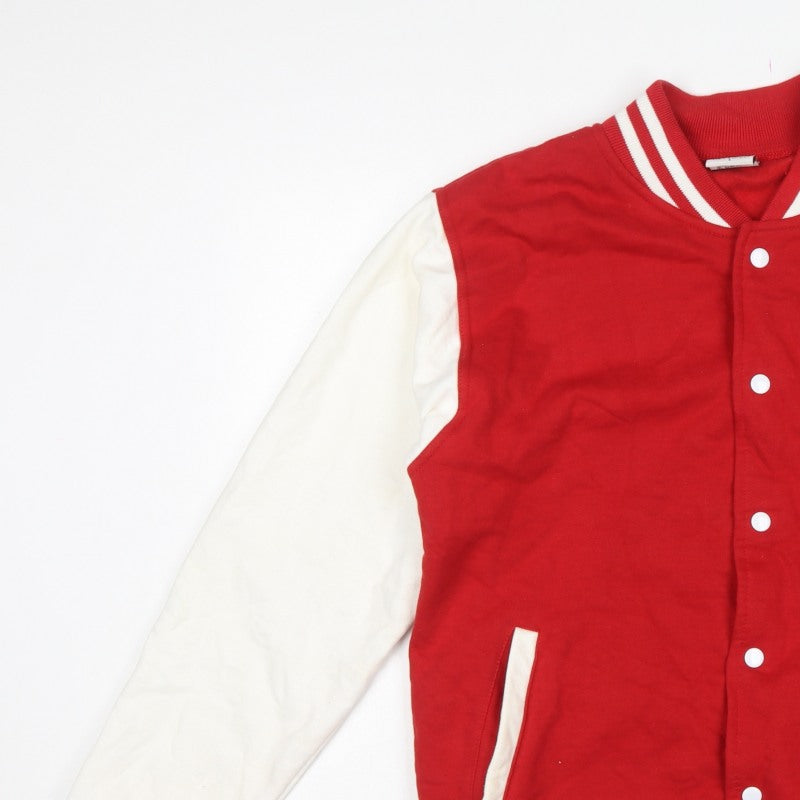 Stars & Stripes Men’s Red White L Varsity Snap Sweatshirt Jacket