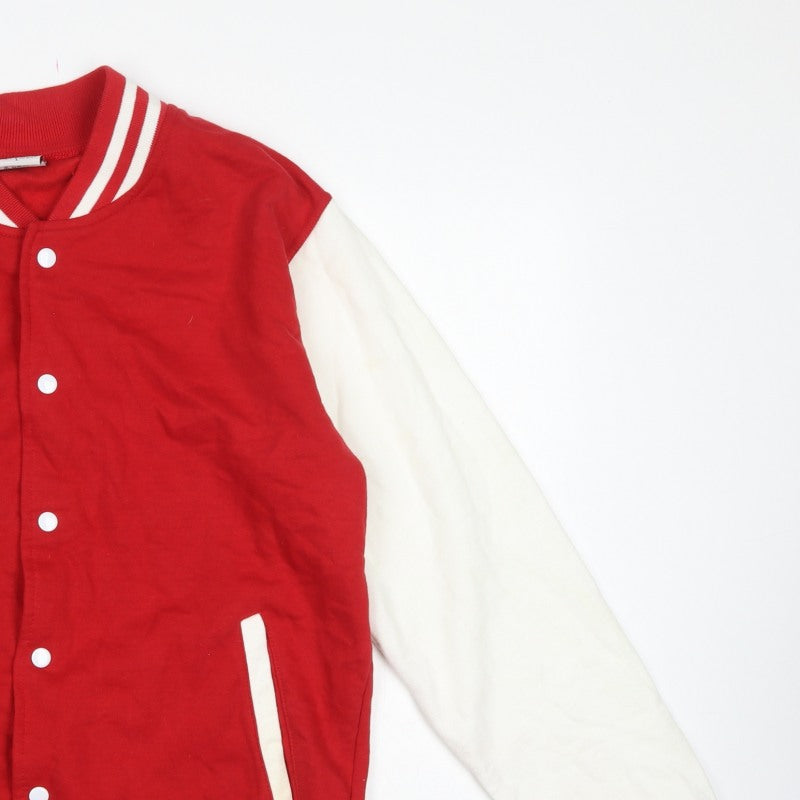 Stars & Stripes Men’s Red White L Varsity Snap Sweatshirt Jacket