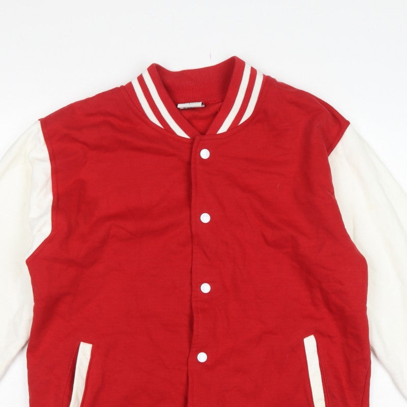 Stars & Stripes Men’s Red White L Varsity Snap Sweatshirt Jacket